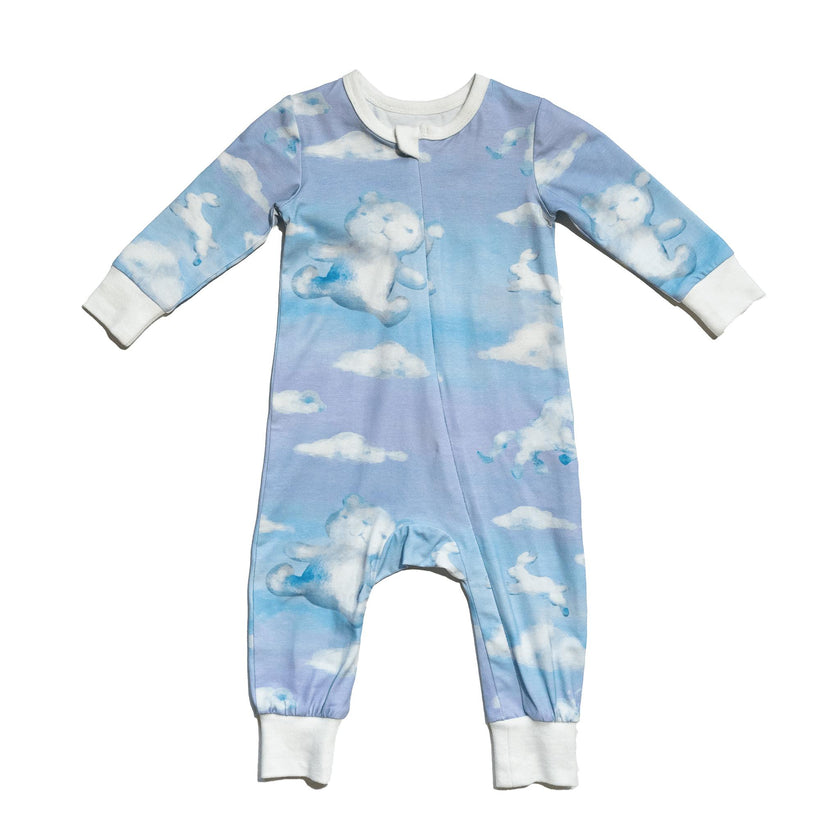 Baby Parker Print Long Sleeve Zippy One-Piece Bodysuit