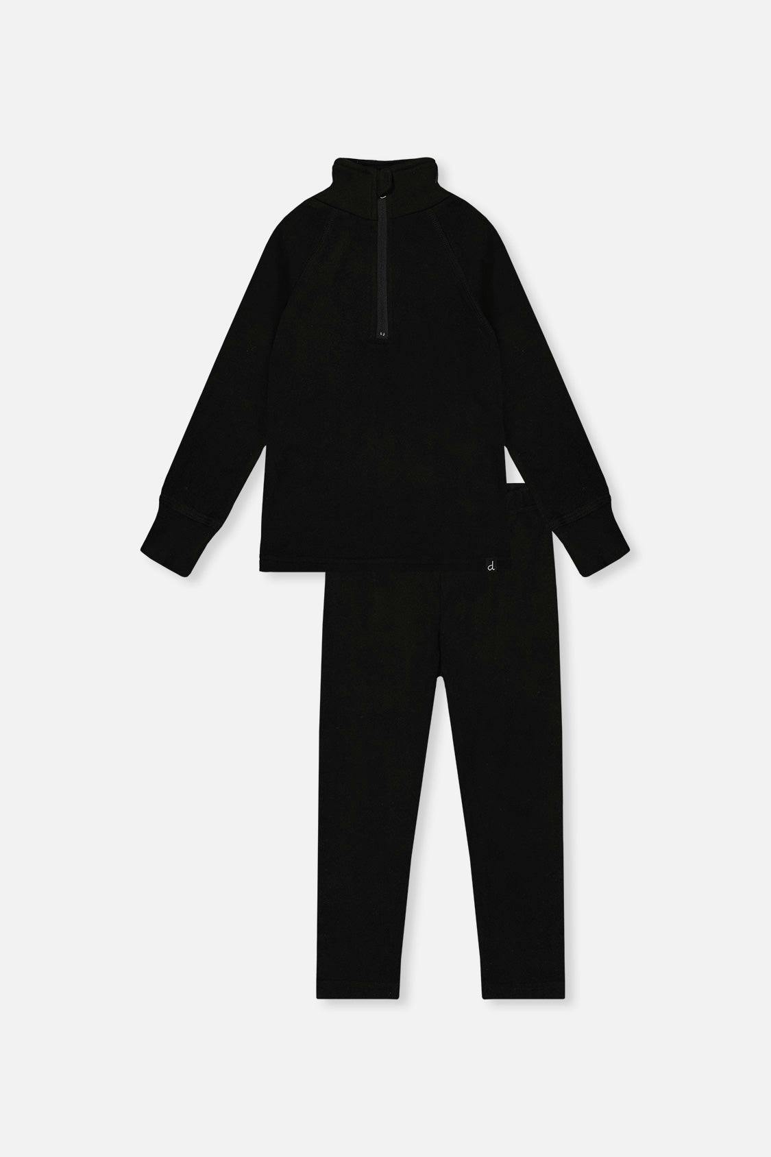 Two Piece Thermal Underwear Black