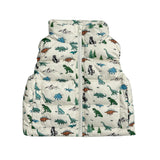 Kids Puffer Vest in Dino Land