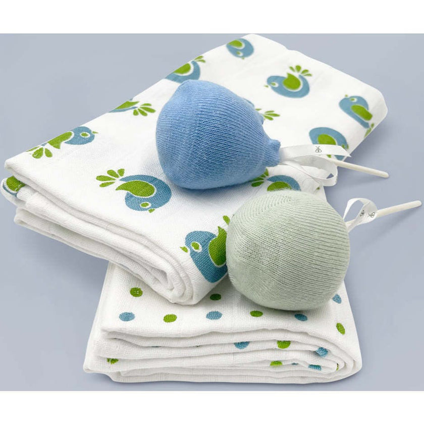 Swaddles and Socks New Baby Gift Set