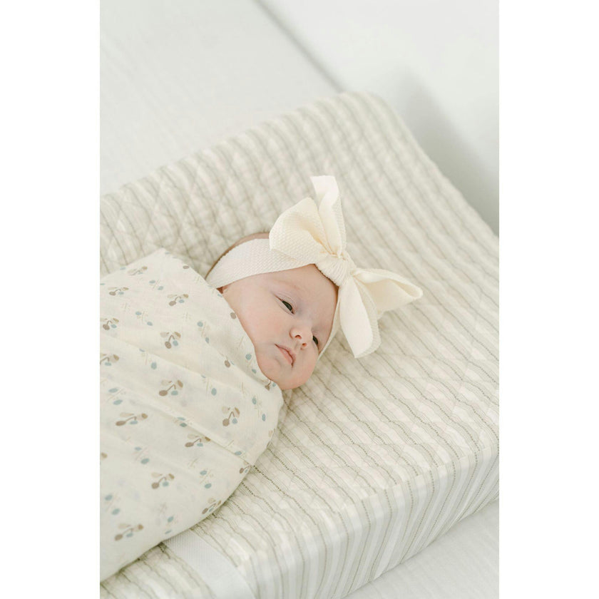 Organic Cotton Stripe Change Pad Cover