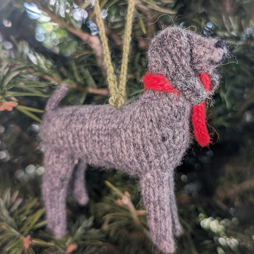 Weimaraner Dog Hand Knit Christmas Ornament Arcadia Home