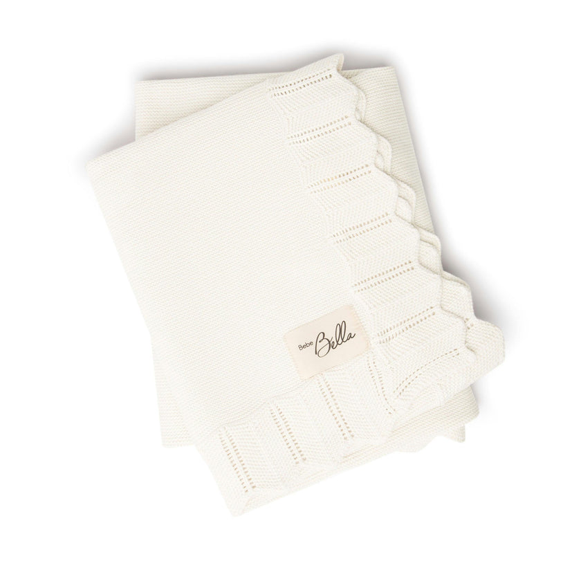 Knit Pointelle Blanket Cream