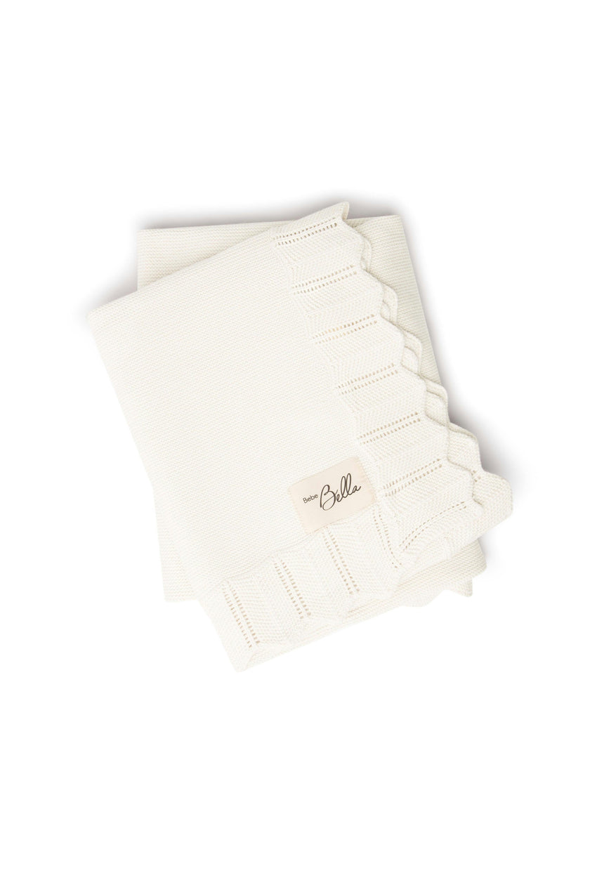 Pointelle Edge Viscose Knit Blanket