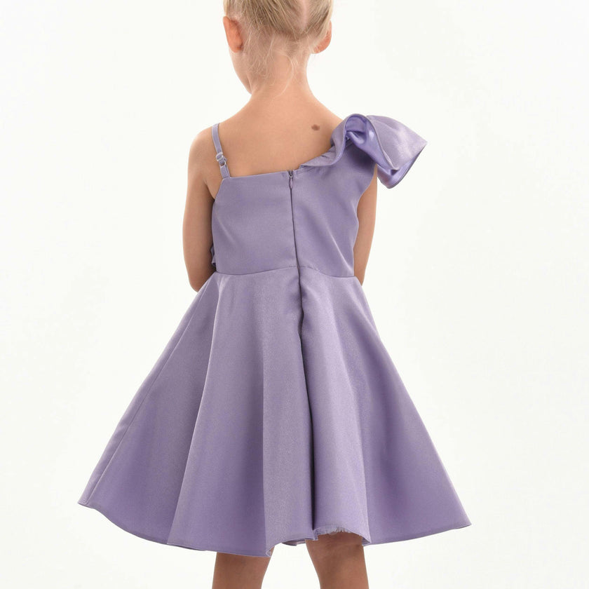 Purple Riviera Off Shoulder Ruffle Dress