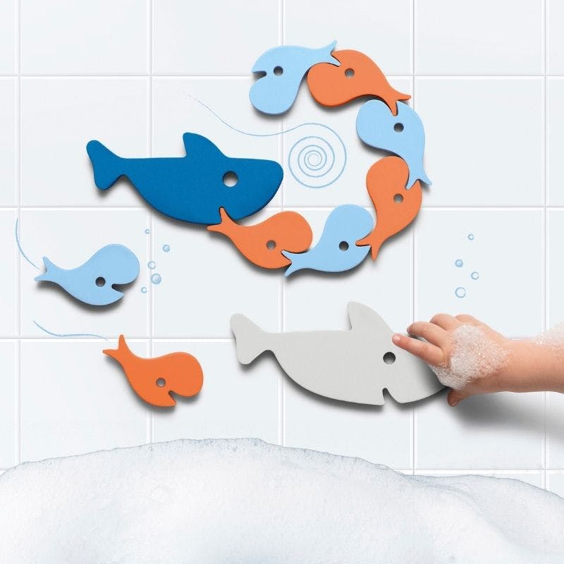 Shark Bath Bundle – Squeezi Shark, Bath Puzzle Shark & Cana Bath Toys for Toddlers