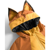 Foxdo Adjustable Hood Waterproof Zipper Snowsuit, Brown