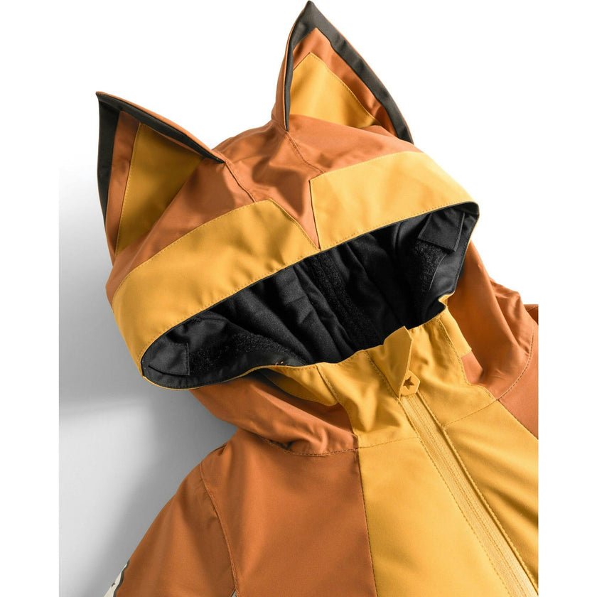 Foxdo Adjustable Hood Waterproof Zipper Snowsuit, Brown
