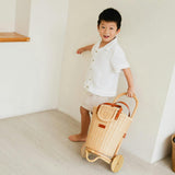 Handcrafted - Eric Kids Shopping Trolley - Rattan Wicker