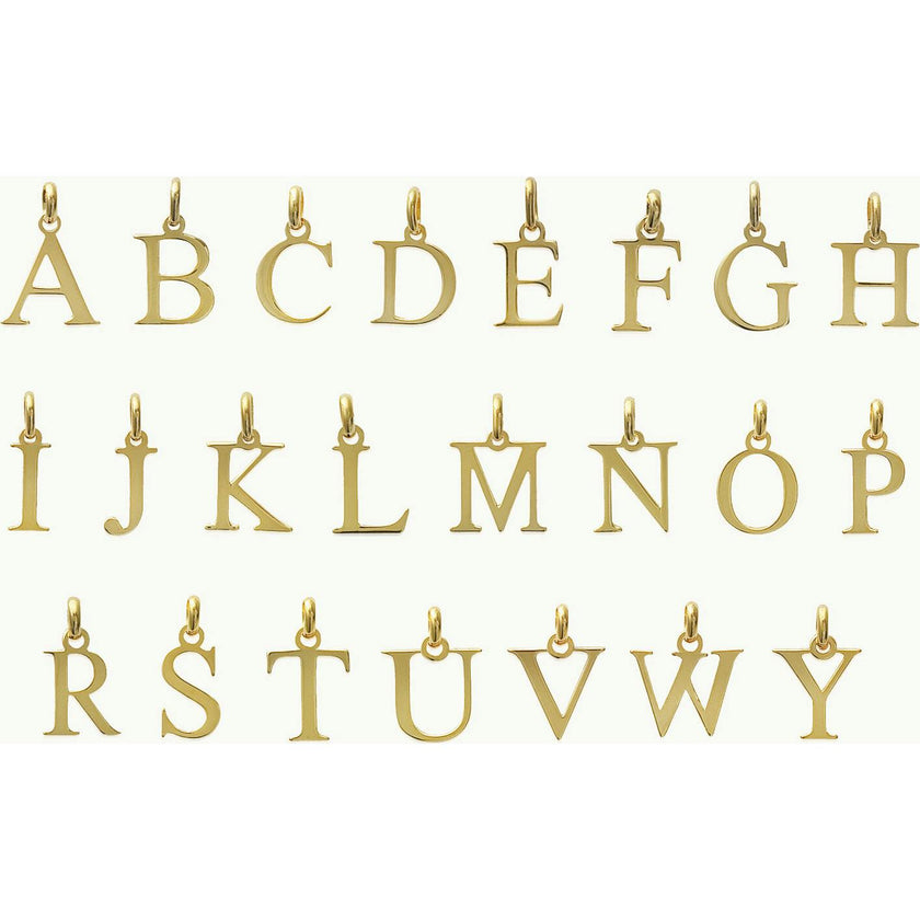Personalized Alphabet Necklace, 14k Gold Plated