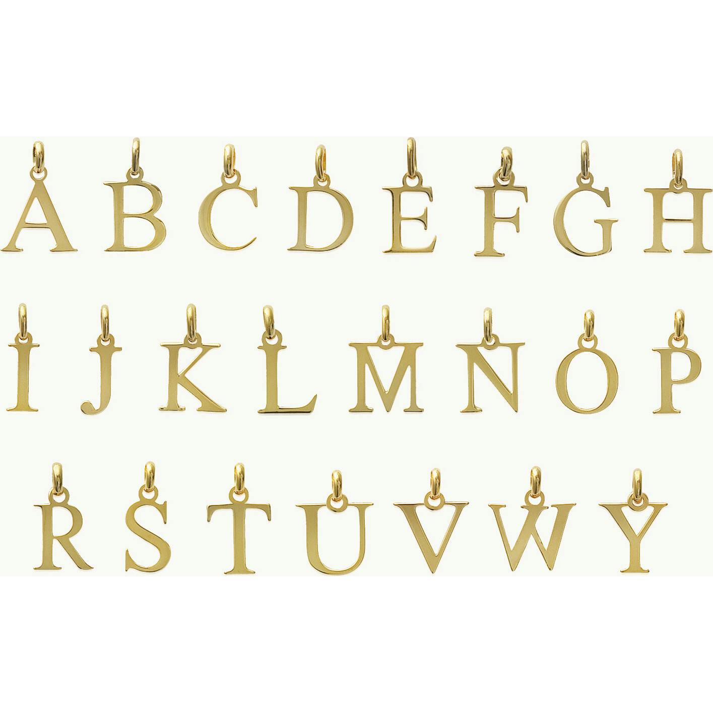 Personalized Alphabet Necklace, 14k Gold Plated