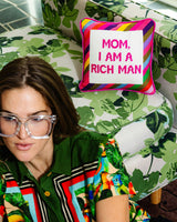 Rich Man Needlepoint Pillow