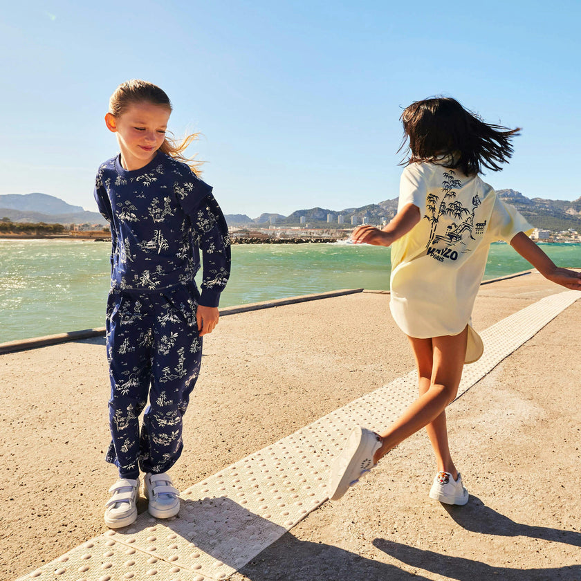 Medieval Blue Kenzo Printed Pants