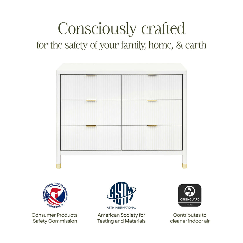Namesake Brimsley Tambour 6-Drawer Assembled Dresser