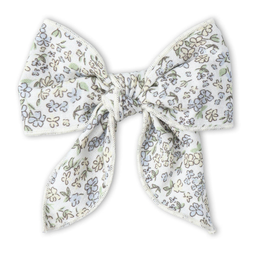 Organic Hair Bow Clip - Tulle Floral