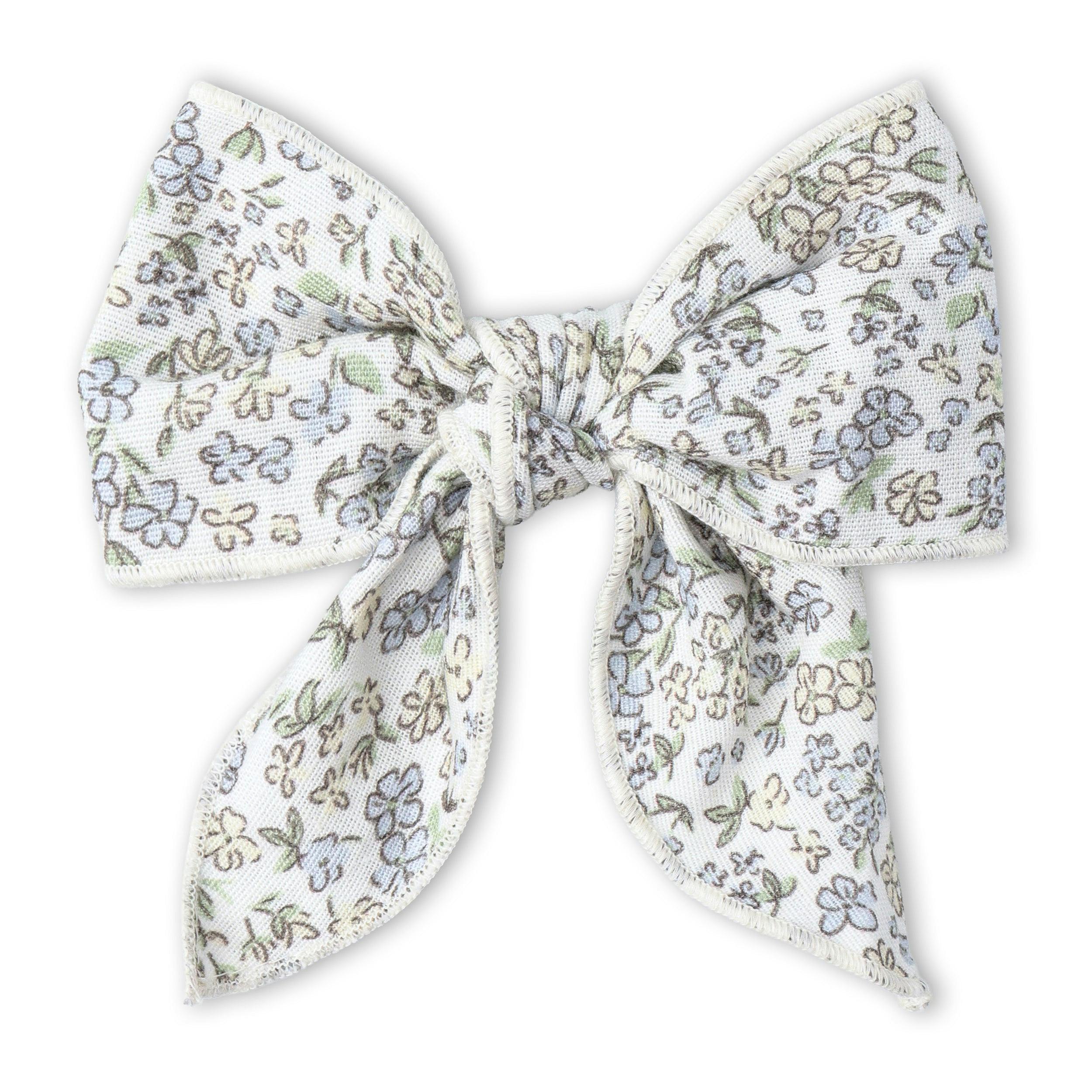 Organic Hair Bow Clip - Tulle Floral
