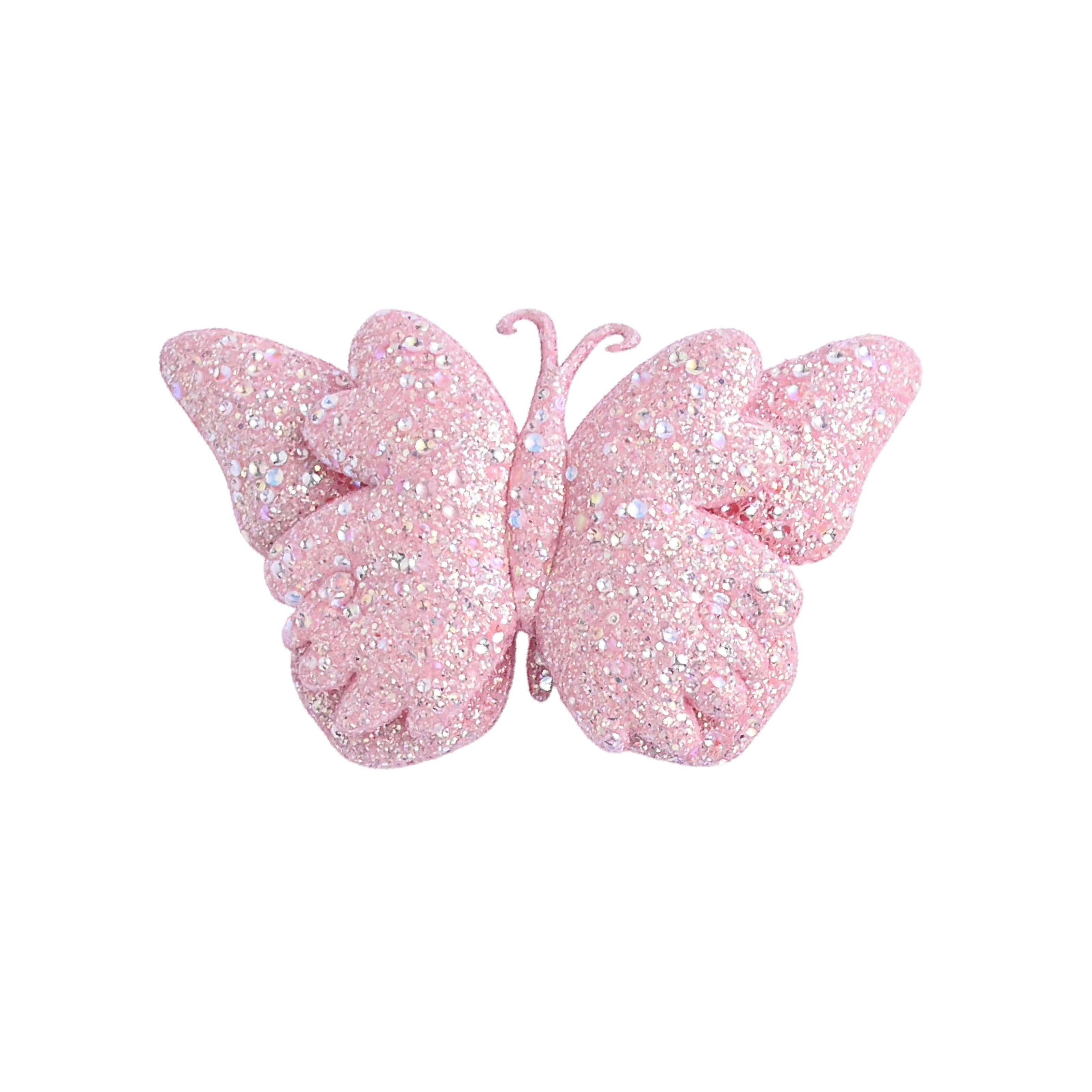 Glitter Butterfly Clip Set
