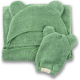 Hooded Towel + Wash Mitt Set Sea Foam