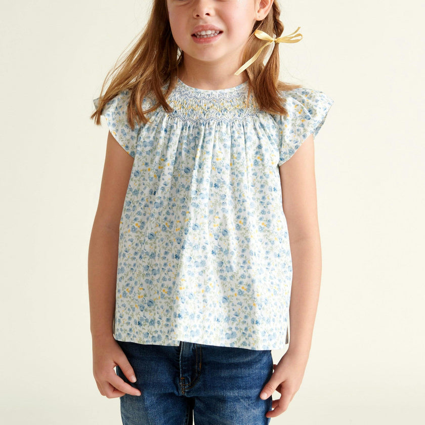 Hand-Smocked Girls Blouse Ines