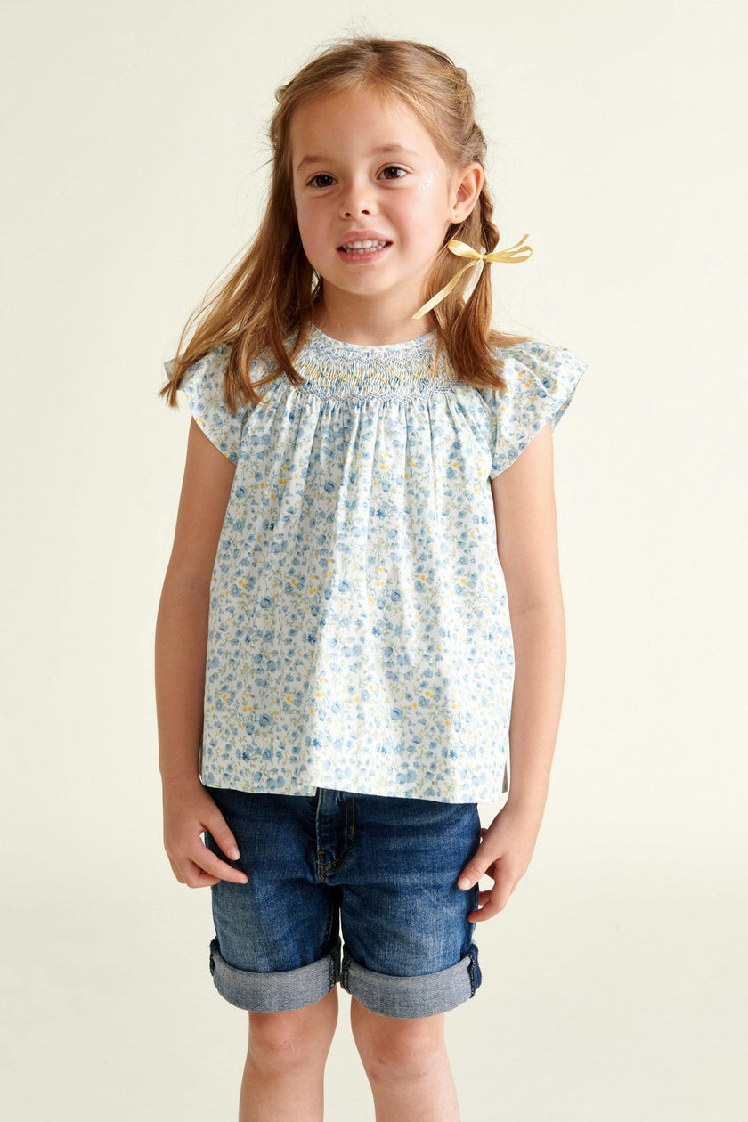 Hand-Smocked Girls Blouse Ines
