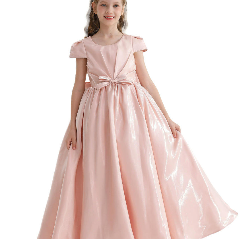 Pink Bow Long Brea Dress