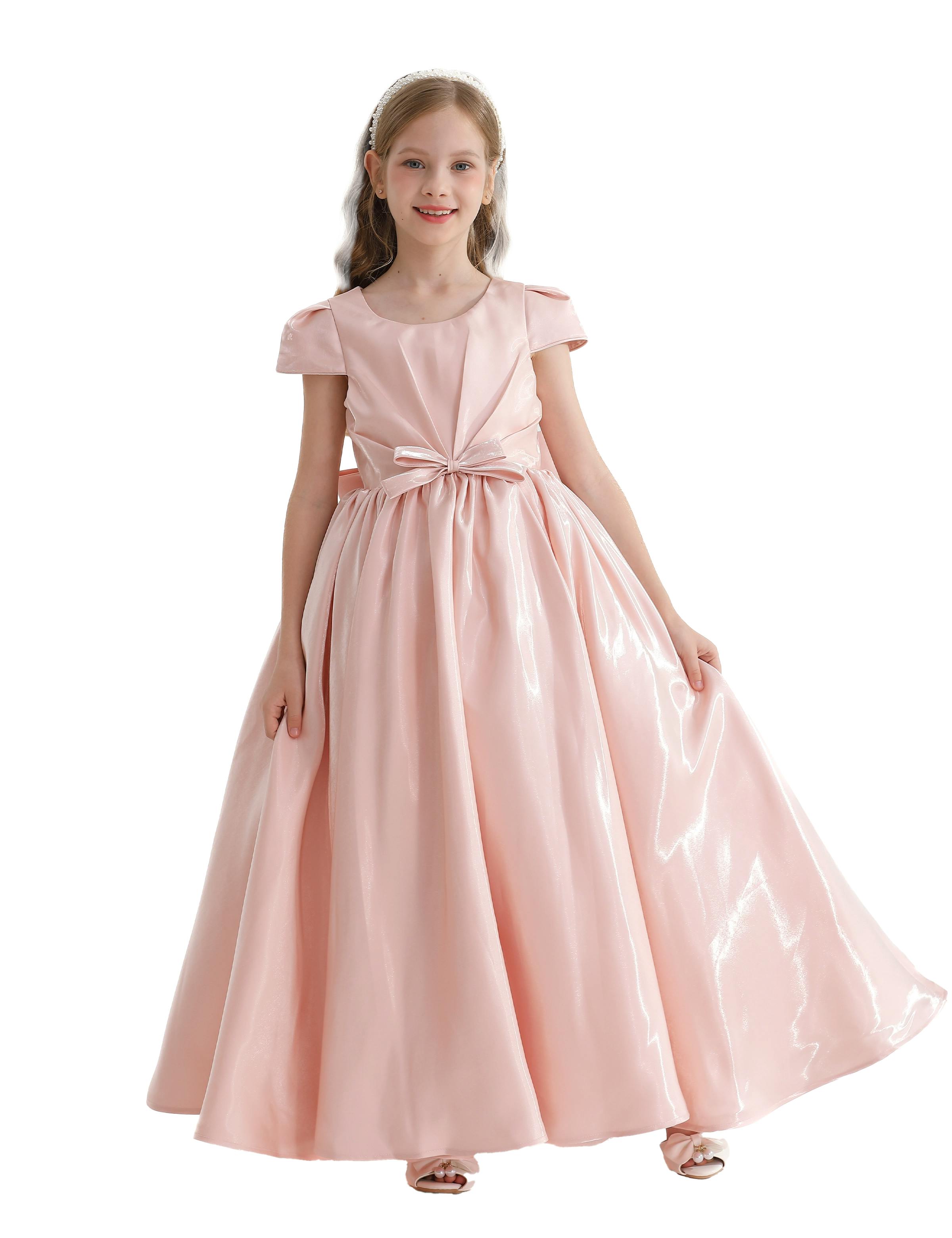 Pink Bow Long Brea Dress