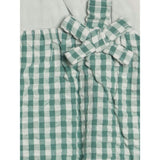 Rosalie Seersucker Ruffle Bubble Romper - Laguna Gingham