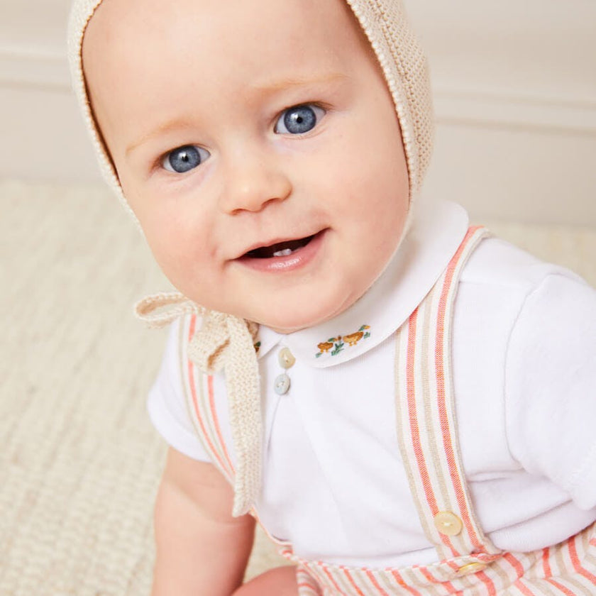 Openwork Knitted Bonnet in Beige(S-L)