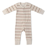 Organic 2-Way Zip Romper - Terra Stripes
