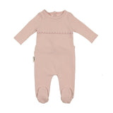 Embroidered Yoke Footie and Beanie Set