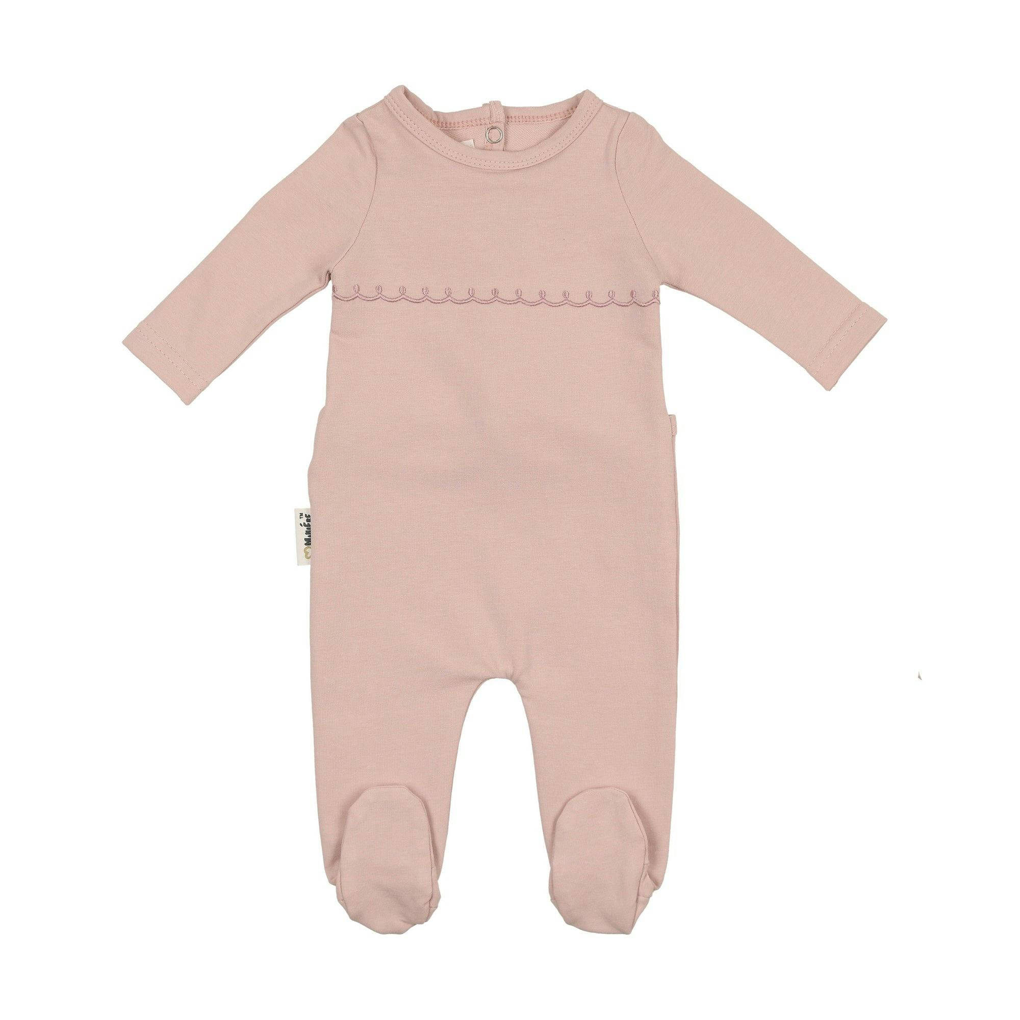 Embroidered Yoke Footie and Beanie Set