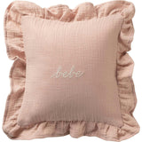 Pink Gauze Bebe Ruffle Accent Pillow