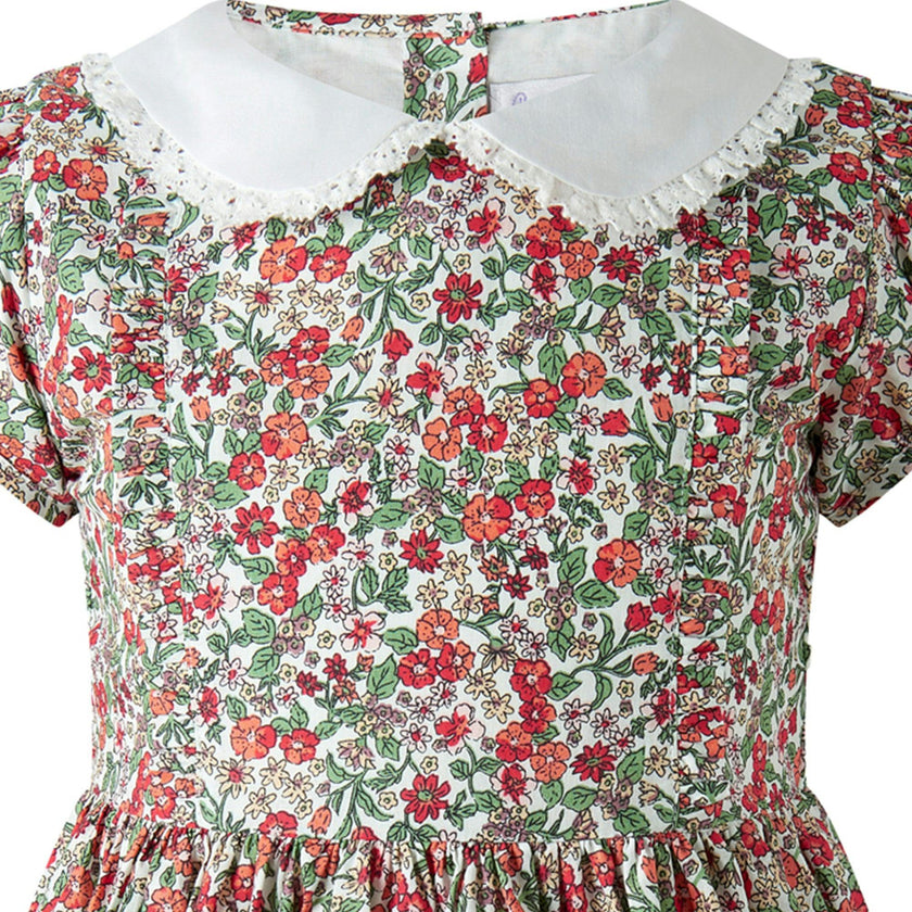 Botanical Frill Front Dress