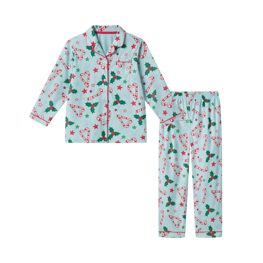 Girls & Tween Pajama Set | Candy Cane Hearts
