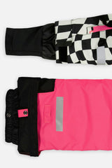 Two Piece Teknik Snowsuit Bright Pink And Checkered
