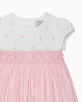 Baby Rose Hand Smocked Dress in Pink