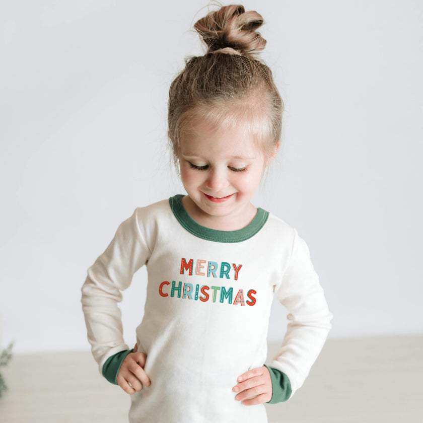 pajamas | merry christmas  green
