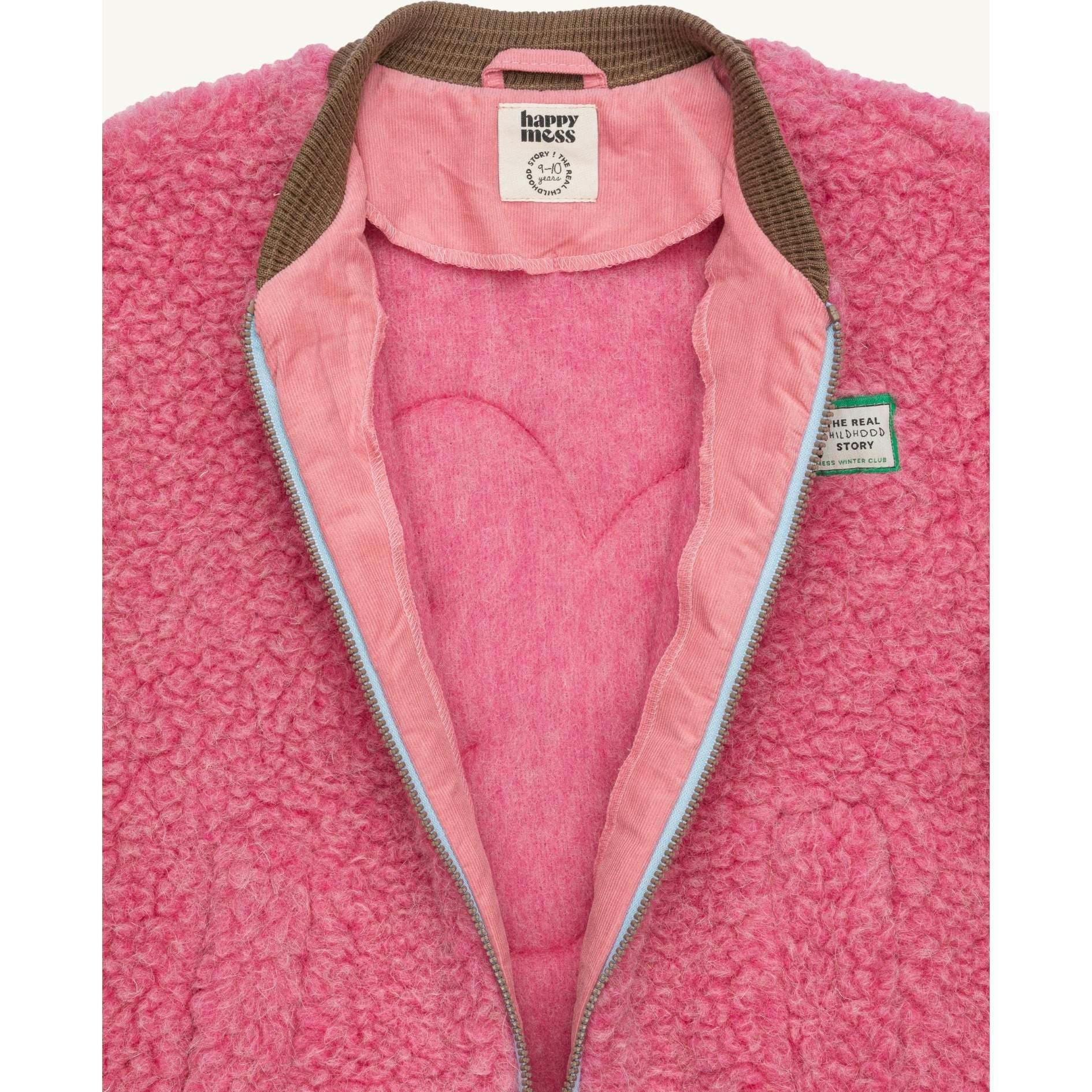 children's merino wool bomber jacket - dusty pink