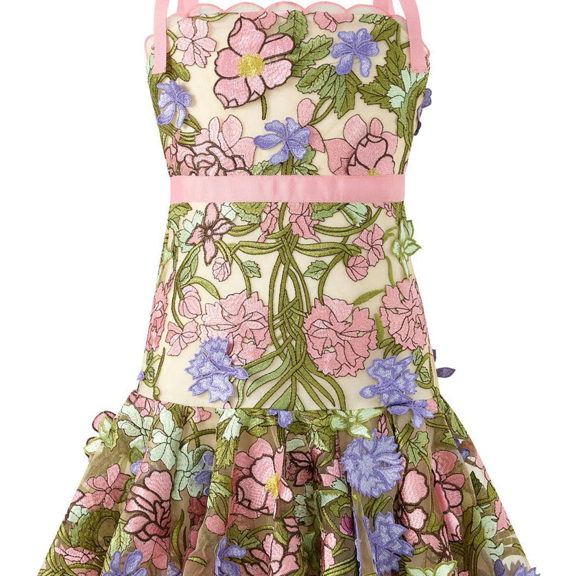 Bonnie Embroidered Mini Dress