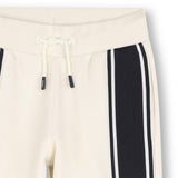 Cream Striped Jogging Pants