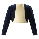 Navy Scalloped Trim Bolero