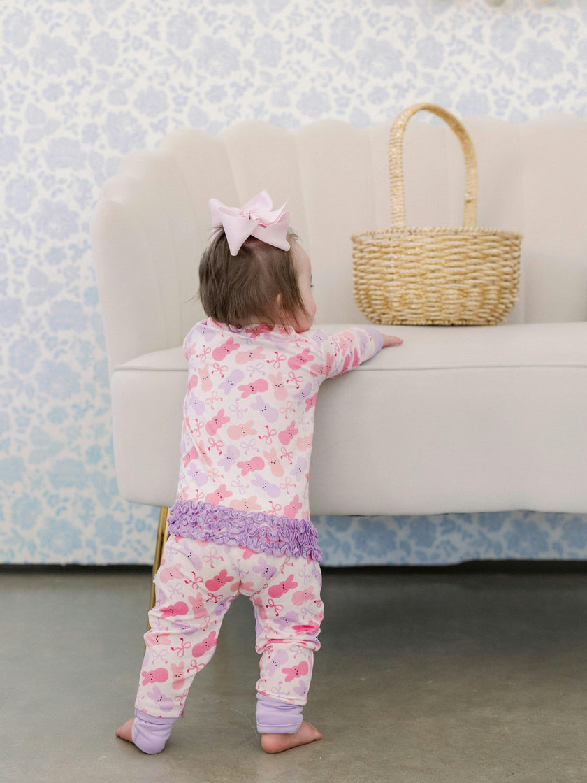 Sweet Bunny Bamboo Ruffle Romper