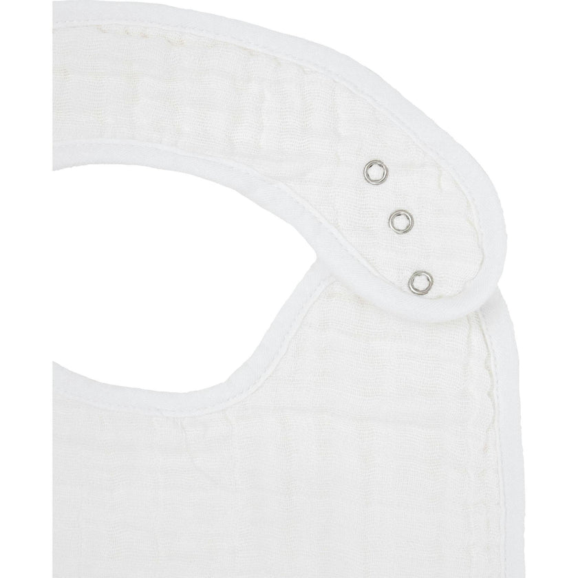 Cotton Muslin Classic Bib 3 Pack - White