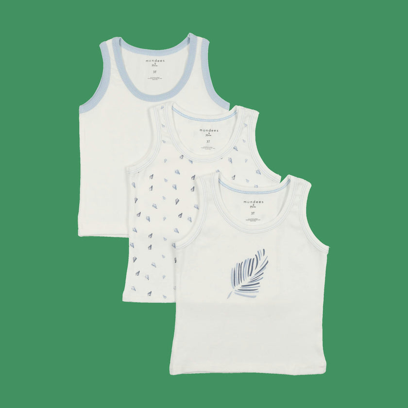 Feather Print Boy Undershirts 3 Pack