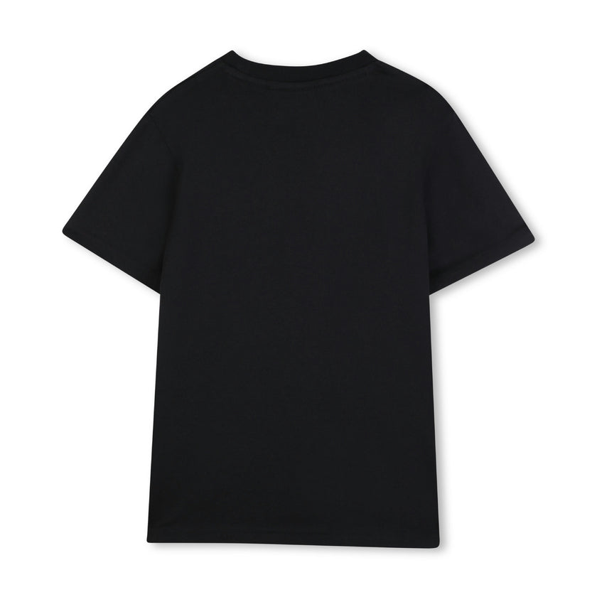 Black Short Sleeve T-shirt Con Logo