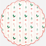 Festive Icon Stripes Dinner Plates