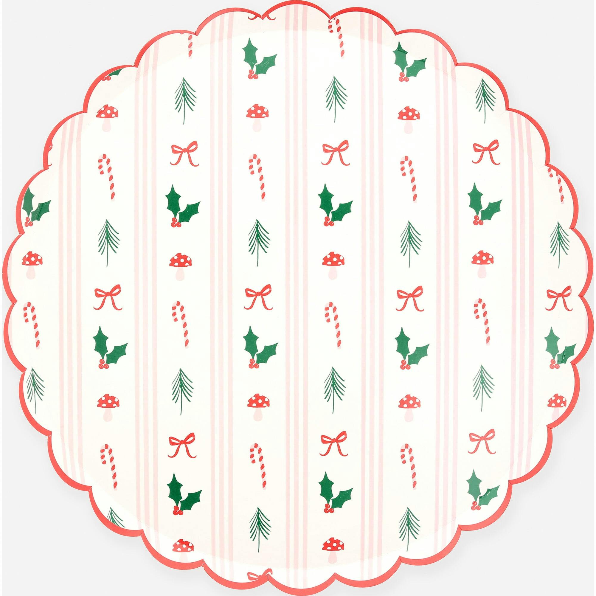 Festive Icon Stripes Dinner Plates