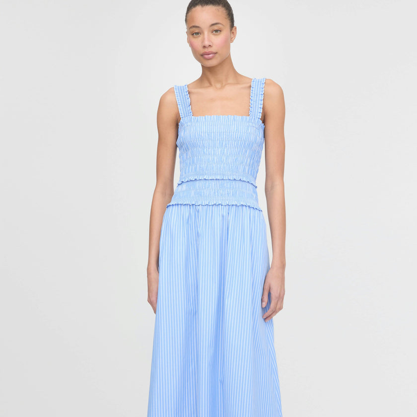 The Azalea Maxi Nap Dress - Blue Stripe
