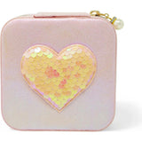 Girl's Sparking Sequin Heart Jewelry Box