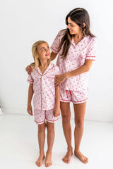 Cherries Girls Pima Cotton Short Pajama Set